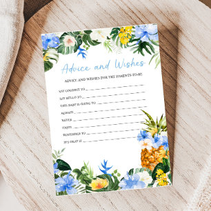 Papier Jeux de conseils et de vœux pour Baby Shower Aloha