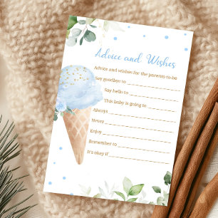 Papier Jeux de conseils et de vœux pour Baby Shower Blue
