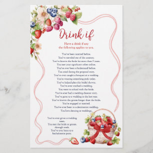 Papier Jeux de Coquette Berry en amour Boisson Si Jeu de