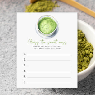 Papier Jeux de devinette de bébé shower Matcha Quel est l