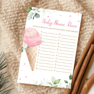 Papier Jeux de devinette de nom de bébé Shower Baby Pink