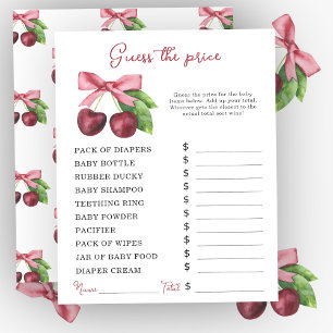 Papier Jeux de devinette de prix pour Baby Shower thème c