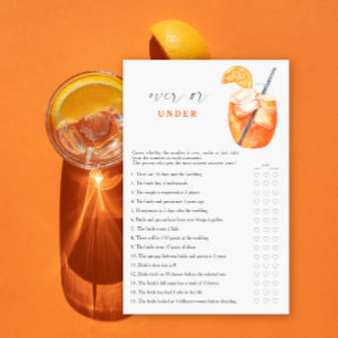 Papier Jeux de douche de mariée à l'Aperol Plus ou moins