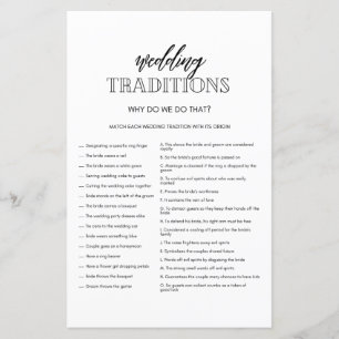 Papier Jeux de douche minimaliste Traditions Mariages