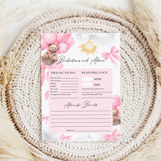 Papier Jeux de fête de bébé ours prédictions et conseils (Créateur téléchargé)