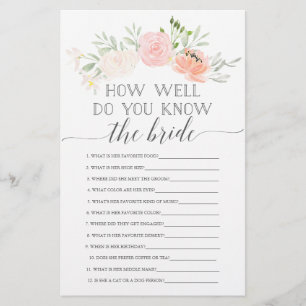 Papier Jeux de Fête des mariées double face Pastel Blush