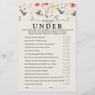 Papier Jeux de Fête des mariées fleur sauvage