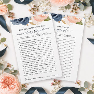 Papier Jeux de fête prénatale double face à fleurs rose m