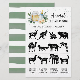 Papier Jeux de gestation animale pour bébé dans la verdur