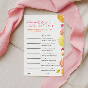 Papier Jeux de Mariage de la Mariée Main Squeeze Connaiss
