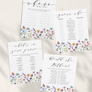Papier Jeux de mariage Floral Printemps Été Où étaient-il