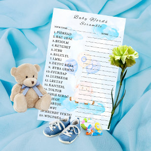 Papier Jeux de mots en désordre pour bébé Agneau Bleu Pet