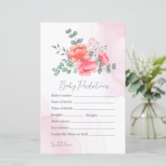 Papier Jeux de prédiction de couleur rose vif moderne (Debout devant)