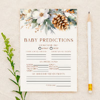 Jeux de prédictions pour Baby Shower sur le thème