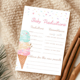 Papier Jeux de prédictions pour bébé Fête de Bébé Glace