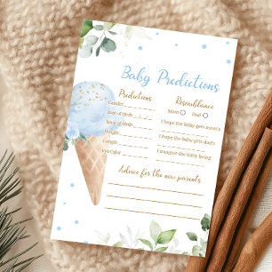 Papier Jeux de prédictions pour bébé Shower de glace bleu