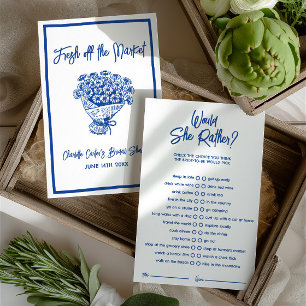 Papier Jeux de Salle de Fête de Mariage Bleu "Préfèrerait