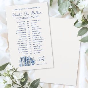 Papier Jeux de Salle de Mariage Livre Bleu 'Préférerait'