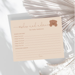 Papier Jeux minimaliste moderne de Baby shower d'ours mou