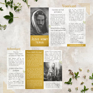 Papier Jezus komt terug christelijk traktaat