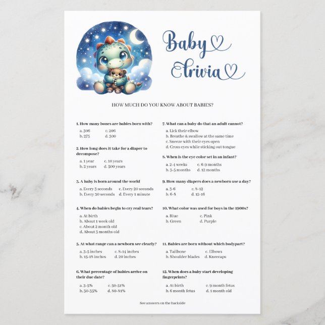 Papier Joli bébé dino étreinte ourson en peluche Baby Tri (Devant)