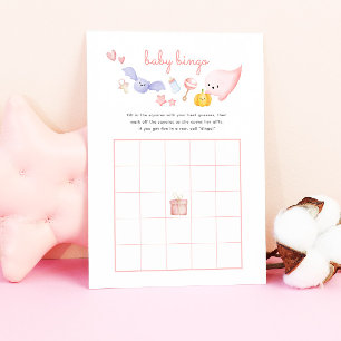 Papier Joli Halloween Baby shower Fantôme Rose Jeu de Bin
