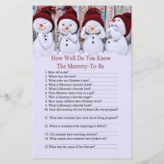 Papier Joli Noël Snowman comment bien savez-vous jeu