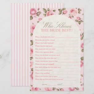 Papier Joli Rose Qui Connaît Le Jeu De Fête des mariées D