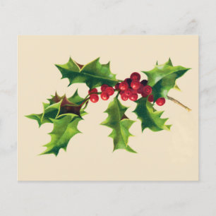 Papier Jolie branche Holly Vintage
