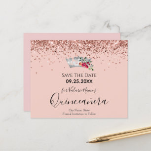 Papier Jolie Parties scintillant rose Quinceanera Enregis
