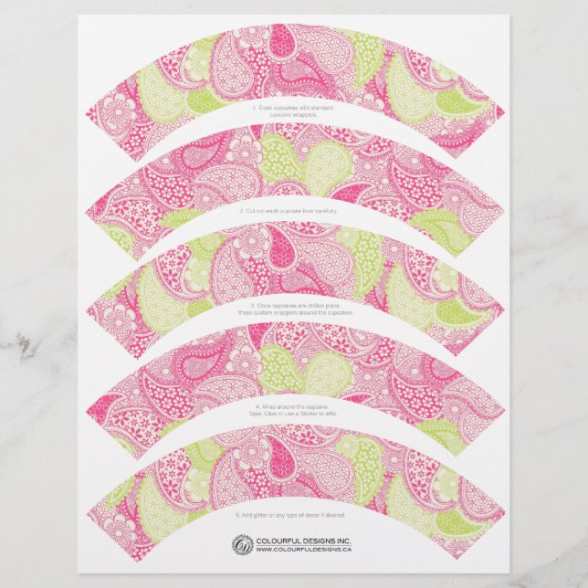 Papier Jolie pinces à gâteau Paisley (Devant)