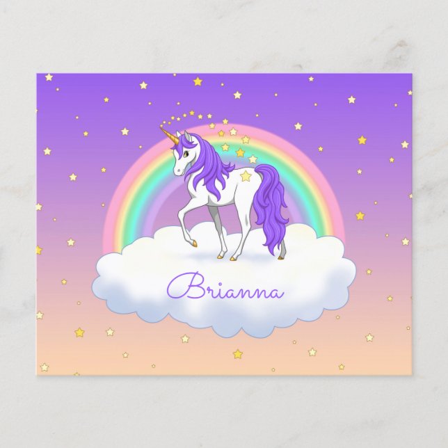 Papier Jolie Purple Sweet Dreams Rainbow Unicorn (Devant)