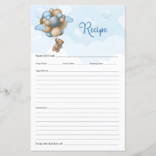 Papier Jolie recette de ballons bleu brun ours en peluche