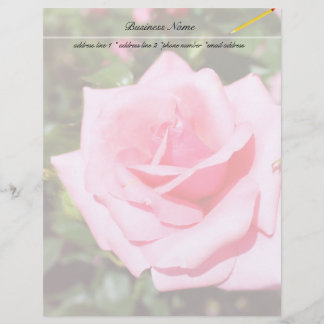 Papier jolie rose rose fleur avec coeurs doux