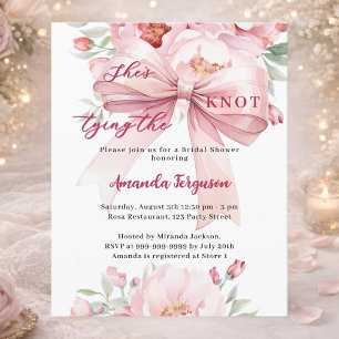 Papier Jouer noeud rose arc Poudre nuptiale invitation
