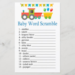 Papier Jouet de train Baby mot jeu de bousculade
