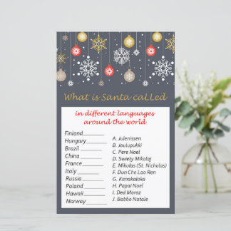 Papier Jouets de Noël Noël Noël dans le monde jeu