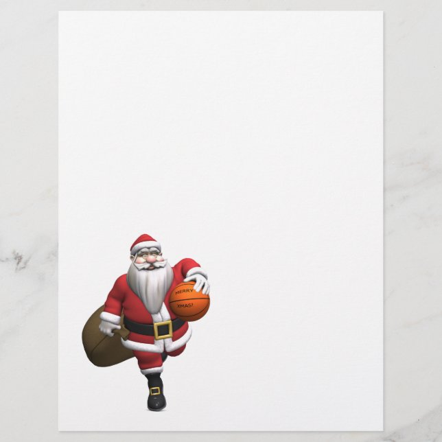 Papier Joueur de basketball du Père Noël (Devant)