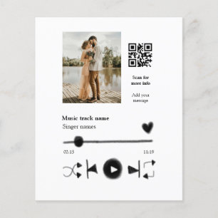 Papier Joueur de musique couple personnalisé amour q r co