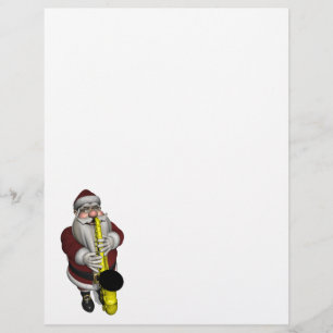 Papier Joueur du Saxophone du Père Noël