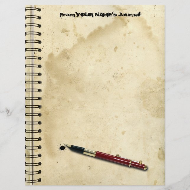 Papier Journal frontière spirale (Devant)