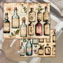 Papier journal vintage en jonc floral