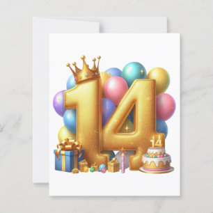 Papier Joyeux 14ème anniversaire