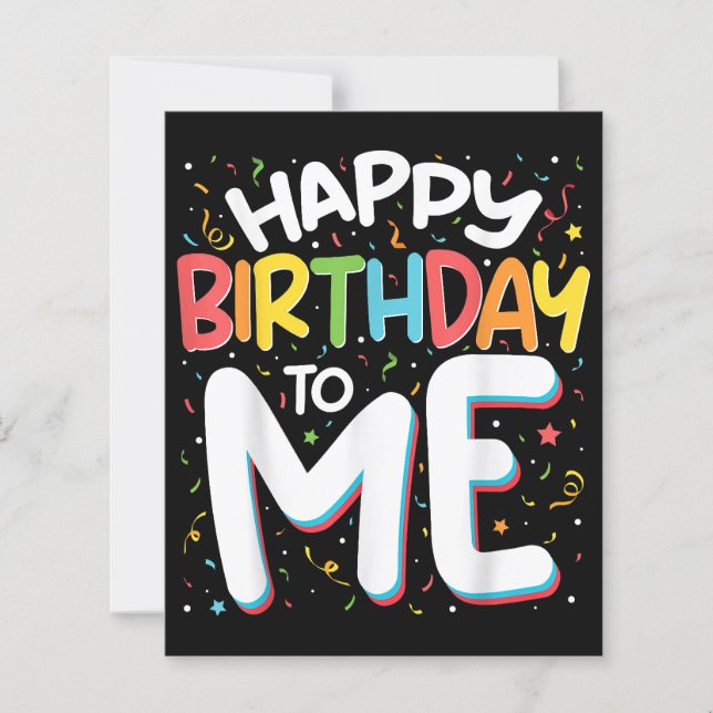 Papier Joyeux Anniversaire Pour Moi Drôle Anniversaire Fê (Devant)