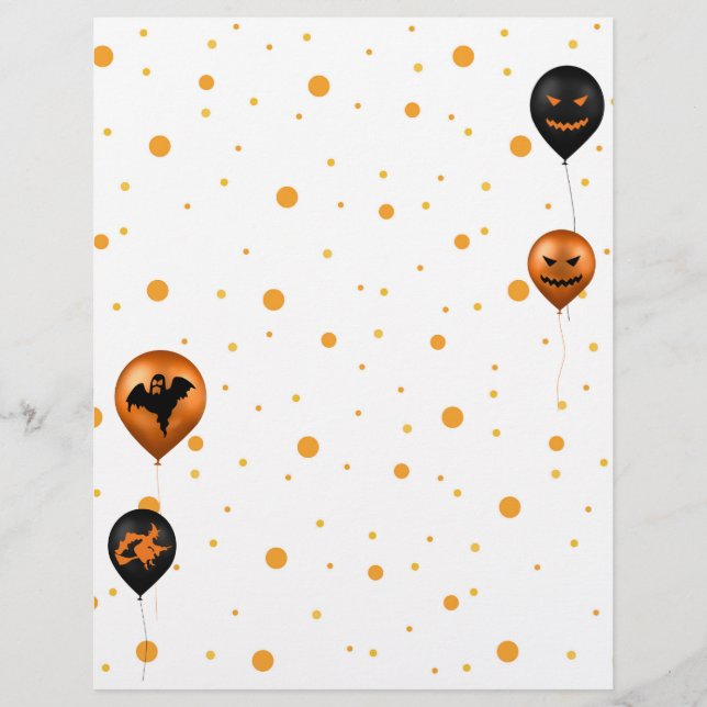 Papier Joyeux Ballons du parti Halloween (Devant)