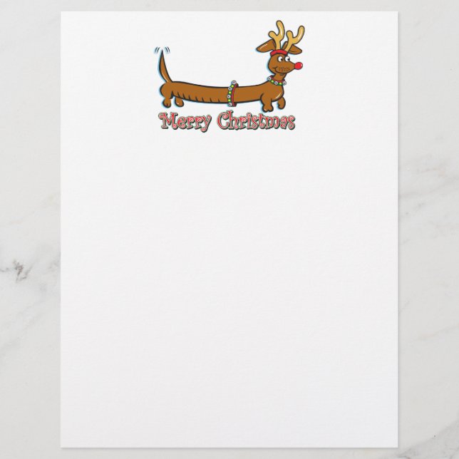 Papier Joyeux Noël Doxie (Devant)