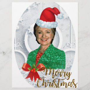 Papier joyeux Noël Hillary clinton