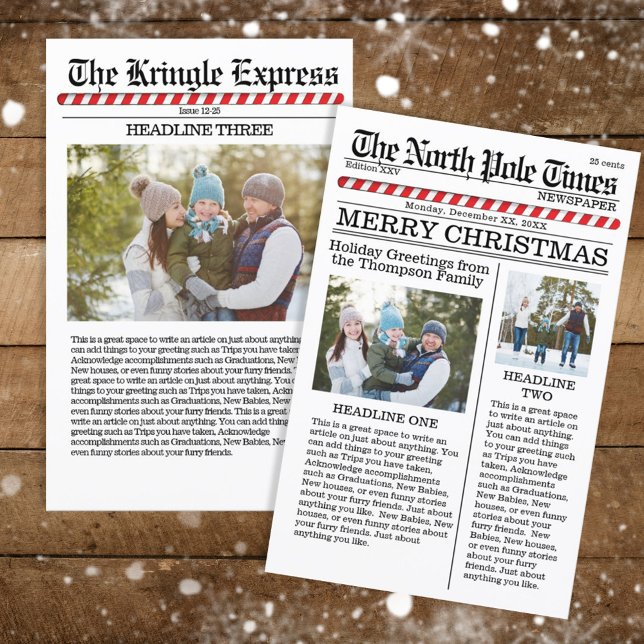 Papier Joyeux Noël Multi Photo Plaisir Pôle Nord Budget (Créateur téléchargé)