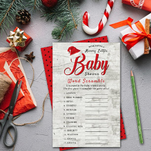Papier Joyeux petit Baby shower de Noël Mot