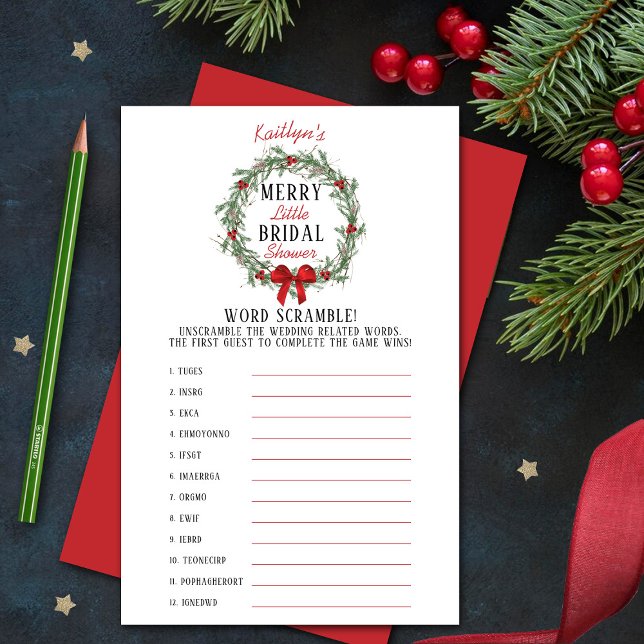 Papier Joyeux Petit Noël Fête des mariées Mot Scrbate (Créateur téléchargé)